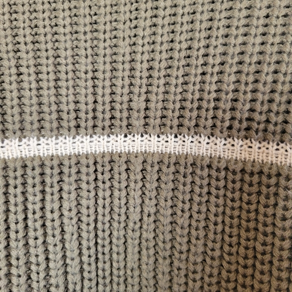 Moon & Madison Cropped Knit Sweater Stripes Green M - Picture 5 of 11